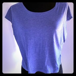 Forever21 Blue Cropped Shirt size M